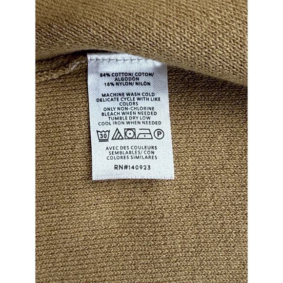 NEW Loft Pocket Cardigan Open Front Sweater Coatigan Camel Beige Womens XL - Picture 6 of 7